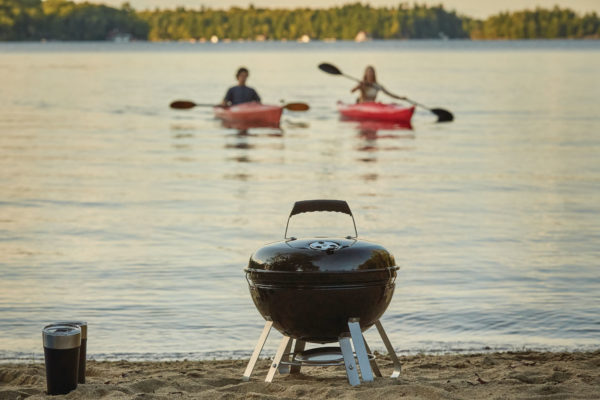 Napoleon 14" Portable Charcoal Kettle Grill Black Lifestyle