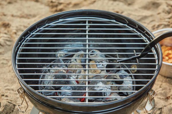 Napoleon 14" Portable Charcoal Kettle Grill Black Lifestyle
