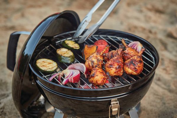 Napoleon 14" Portable Charcoal Kettle Grill Black Lifestyle