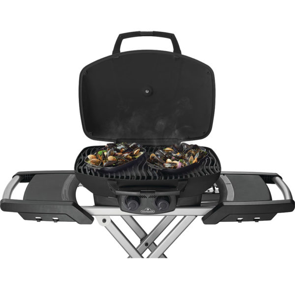 Seafoods on Napoleon TravelQ™ 285X Portable Propane Gas Grill with Scissor Cart