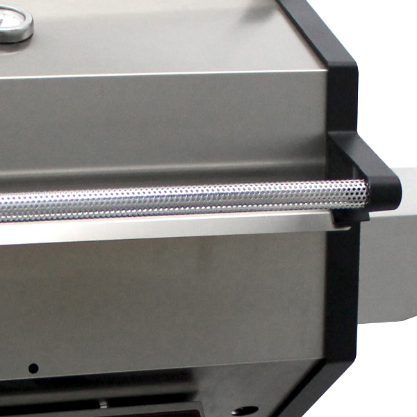 Phoenix Grills Features - Aluminum End Cap Sta-Kool Stainless Steel Handle