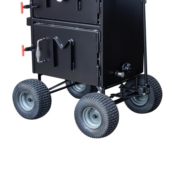 Optional Wagon Chassis on Meadow Creek BX50 Box Smoker