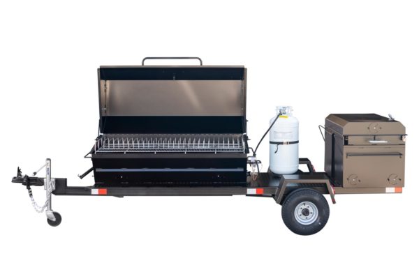 Meadow Creek CD108G Caterer's Delight Trailer With Optional Propane Tank and Rib Rack