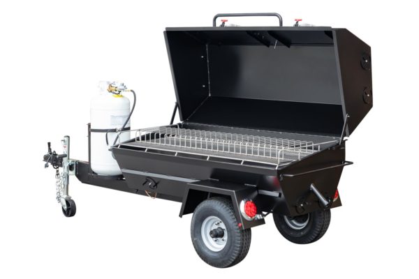 Meadow Creek PR60GT Pig Roaster With Optional Propane Tank, Doors in Lid, and Rib Rack