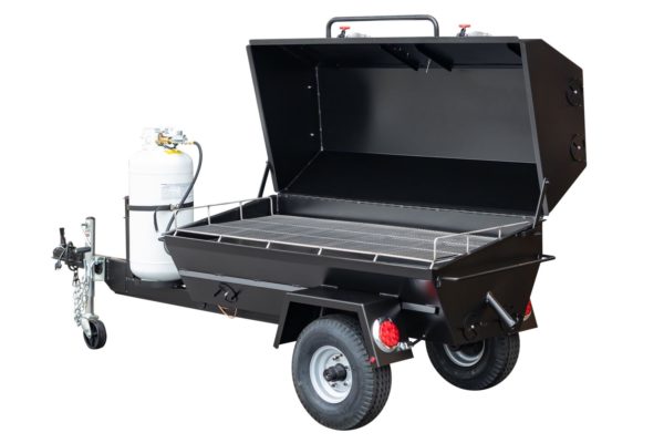 Meadow Creek PR60GT Pig Roaster With Optional Propane Tank, Doors in Lid, and Rib Rack