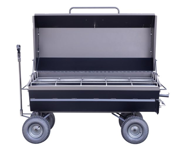 Meadow Creek PR60 Pig Roaster With Optional Wagon Chassis and Charcoal Pullout