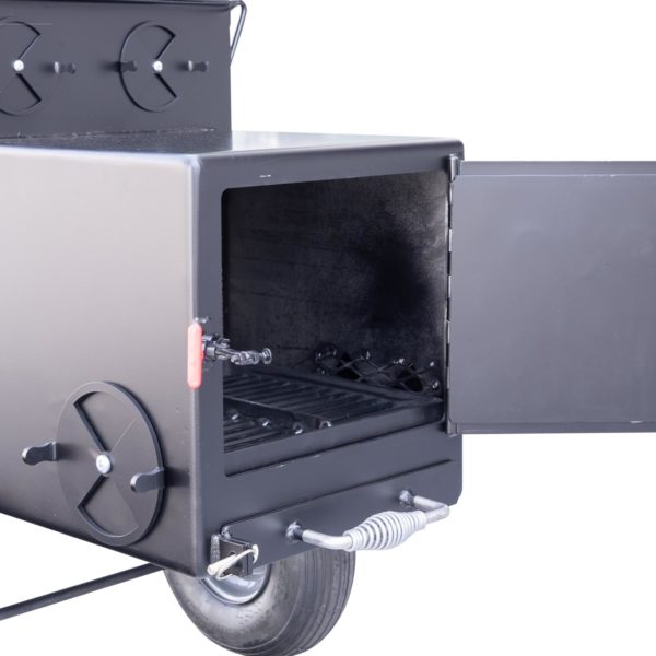 Firebox With Removable Grate and Ash Pan on SQ36 Offset Smoker