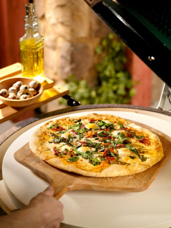 Pizza & Baking Stone - Pizza on Wooden Peel