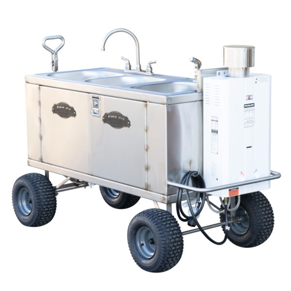 Meadow Creek 3-Bowl Cleanup Sink With Optional Wagon Chassis