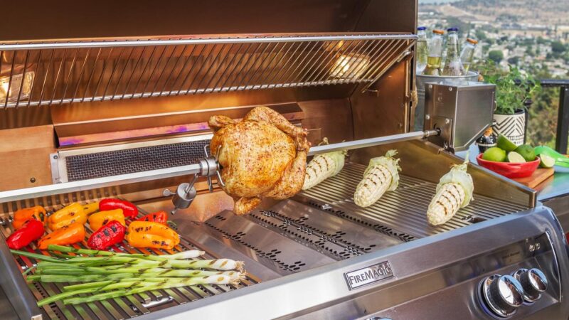 Fire Magic® Choice Series Built-In Gas Grill With Analog Thermometer Lifestyle