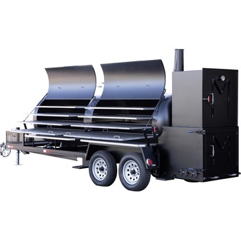 Meadow Creek TS1000 Tank Smoker With Optional Stainless Steel Exterior Shelves and Probe Ports