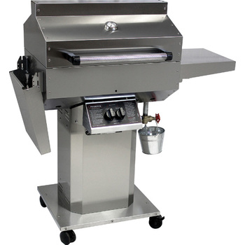 Phoenix Grills SDRIVDD Stainless Steel Riveted Grill Head on 3-Piece Column & Base