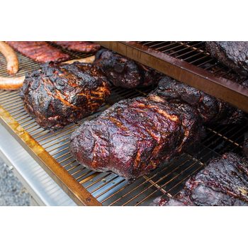 Pork butts getting some color